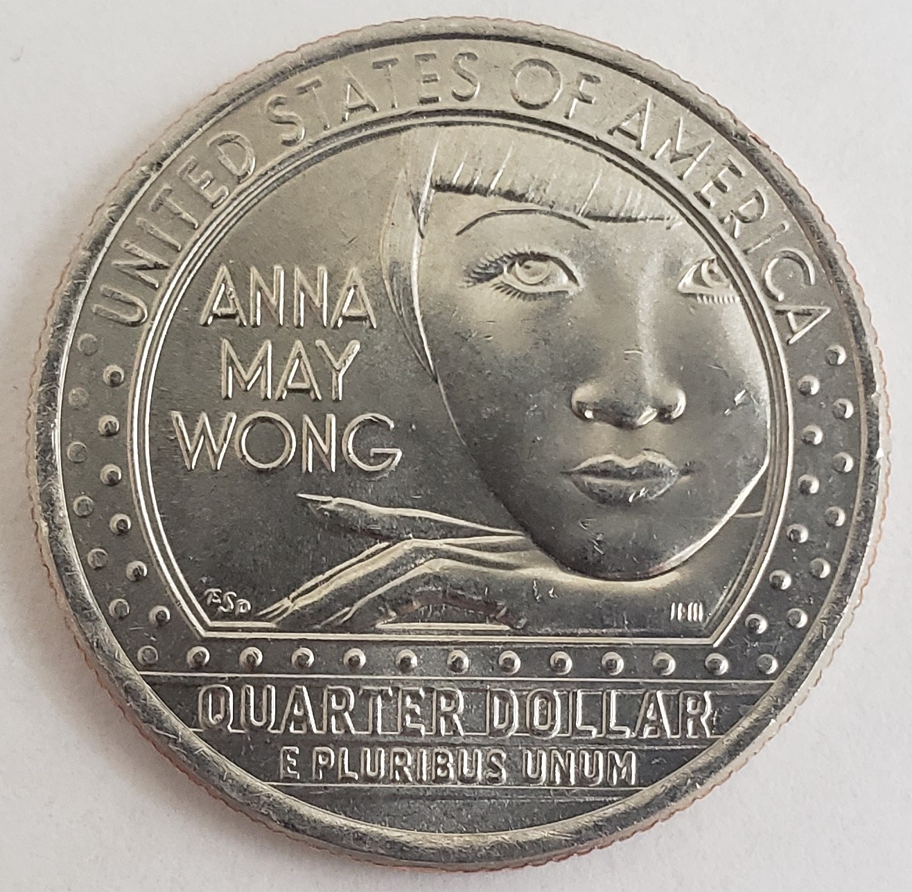2023.006.001 Anna May Wong Quarter Museum of Chinese in America